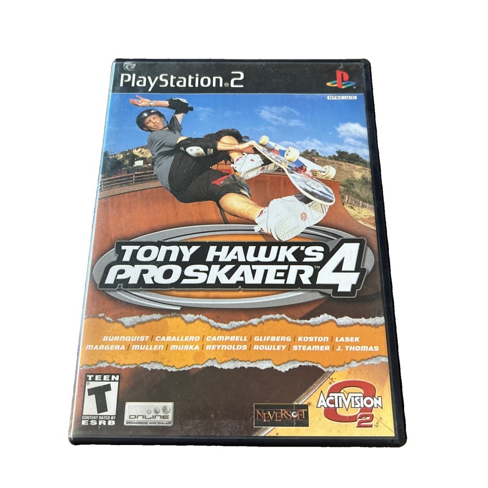 Tony Hawk's Pro Skater 4 (Sony PlayStation 2 PS2, 2002) with manual